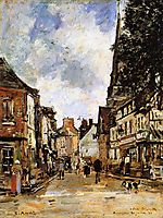 Fervaques, a Village Street, 1881, boudin