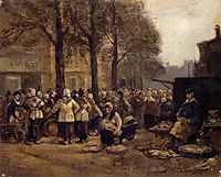 The Fish Market, Rotterdam, 1876, boudin