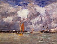 High Tide at Trouville, c.1894, boudin