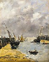 The Jetties, Low Tide, Trouville, 1896, boudin