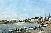 Laundresses on the Banks of the Port of Trouville, c.1866, boudin