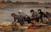 Laundresses on the Banks of the Touques, c.1887, boudin