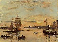 Le Havre. Avent Port., c.1890, boudin
