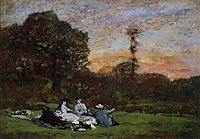 The Manet Family picnicking, 1866, boudin
