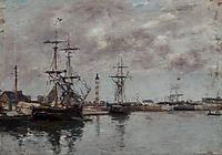 The Port of Deauville, c.1890, boudin