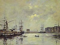 The Port of Ke Havre (Dock of La Barre), 1888, boudin