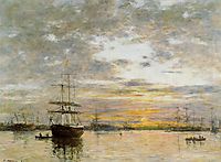 The Port of Le Havre at Sunset, 1882, boudin
