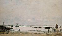 The port Portrieux at low tide, 1874, boudin