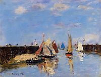 The Port of Trouville, 1886, boudin