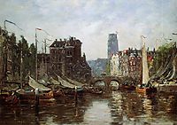 Rotterdam, Le Pont de Bourse, 1876, boudin