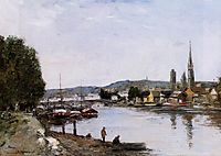 Rouen, View from the Queen-s Way, 1895, boudin