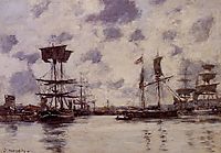 Sailing Boats at Anchor, c.1883, boudin