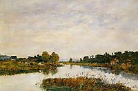 The Still River at Deauville, 1895, boudin