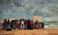 Trouville, Beach Scene, 1873, boudin