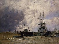 The Trouville Coastline, Low tide, c.1883, boudin