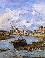 Trouville, the Inner Port, Low tide, 1881, boudin