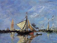 Trouville, the Jettys, High Tide, 1890, boudin