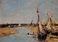 Trouville, the Jettys at Low Tide, c.1884, boudin