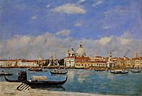 Venice, The Salute and the Douane, the Guidecca from the Rear, View from the Grand Canal, 1895, boudin