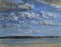 White Clouds, Blue Sky, c.1859, boudin