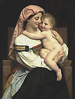 Cervara-s Wife and her Children, 1860, bouguereau