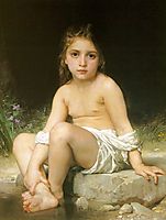 Child at Bath, c.1886, bouguereau