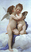 Cupid and Psyche as Children, 1889, bouguereau