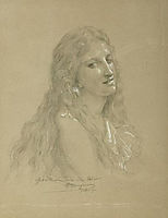 Drawing of a woman, 18, bouguereau