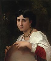Italian Woman with Tambourine, 1869, bouguereau