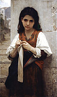 The Little Knitter, 1879, bouguereau