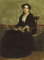 Portrait of Genevieve Celine, eldest daughter of Adolphe Bouguereau, 1850, bouguereau