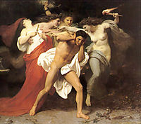 The Remorse of Orestes, 1862, bouguereau