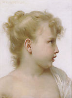 Study: Head of a litlle girl, 1888, bouguereau
