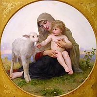 Virgin and Lamb, 1903, bouguereau