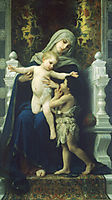 The Virgin, Baby Jesus and Saint John the Baptist, 1881, bouguereau