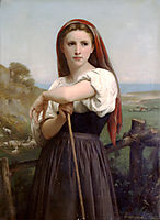 Young Shepherdess, 1868, bouguereau