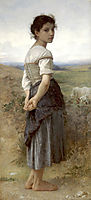 The Young Shepherdess, 1885, bouguereau