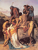 Zenobia found by Sheperds on the banks of the Araxes, 1850, bouguereau