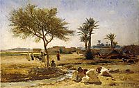 An Arab Village, 1879, bridgman