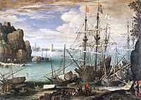 View of a Port, 1607, bril