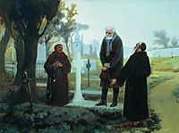 Exile in front of the grave, 1870, bronnikov