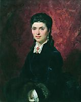 Portrait of Elena Grigoriyevna Tolstaya, 1874, bronnikov