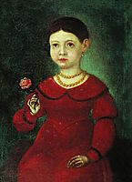 Portrait of a Girl Evdokia Kuznetsova, 1842, bronnikov