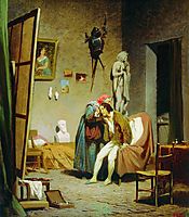 Sick artist, 1861, bronnikov