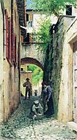 Street in Italy, 1890, bronnikov