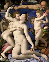 An Allegory with Venus and Cupid, c.1542, bronzino