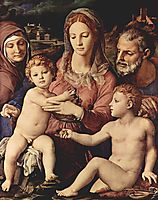 Holy Family with St. Anne and the infant St. John the Baptist, 1550, bronzino