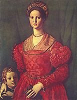 Portrait of young woman with her son, c.1545, bronzino