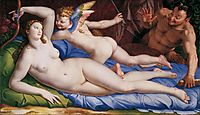 Venus, Cupido and Satyr, bronzino