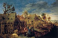 Village Scene with Men Drinking, c.1633, brouwer